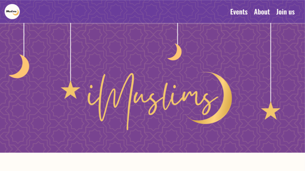 Screenshot of iMuslims website's homepage